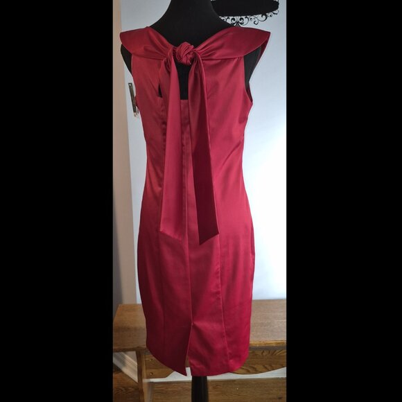 NWT Red Tahari Evening Dress with Back Bow (12) - Picture 1 of 13